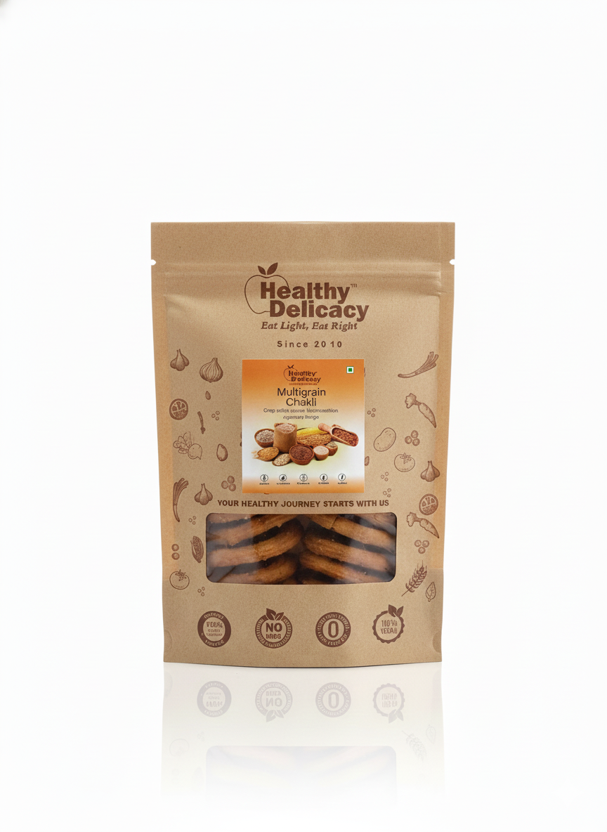 Multigrain Chakli -Gluten Free -Zero Cholesterol-No Preservative-No Trans Fat- High Energy 100% - Healthy Delicacy-400gm