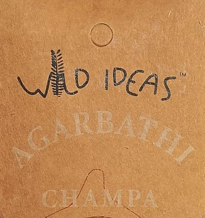 Champa Agarbathi - Incense Stick with Essential Oil-All Natural Blend of Bark Wood Powder  – Wild Ideas –  30 Sticks Pack