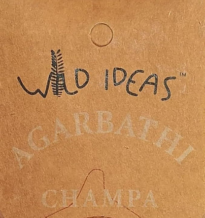 Champa Agarbathi - Incense Stick with Essential Oil-All Natural Blend of Bark Wood Powder  – Wild Ideas –  30 Sticks Pack