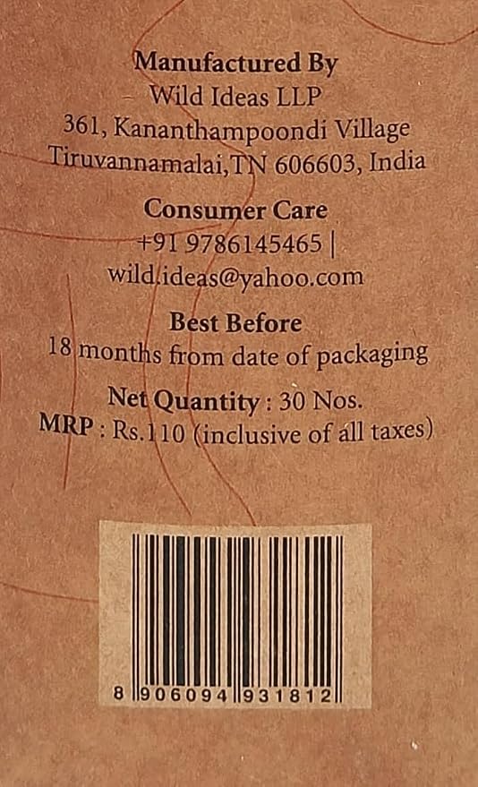 Champa Agarbathi - Incense Stick with Essential Oil-All Natural Blend of Bark Wood Powder  – Wild Ideas –  30 Sticks Pack