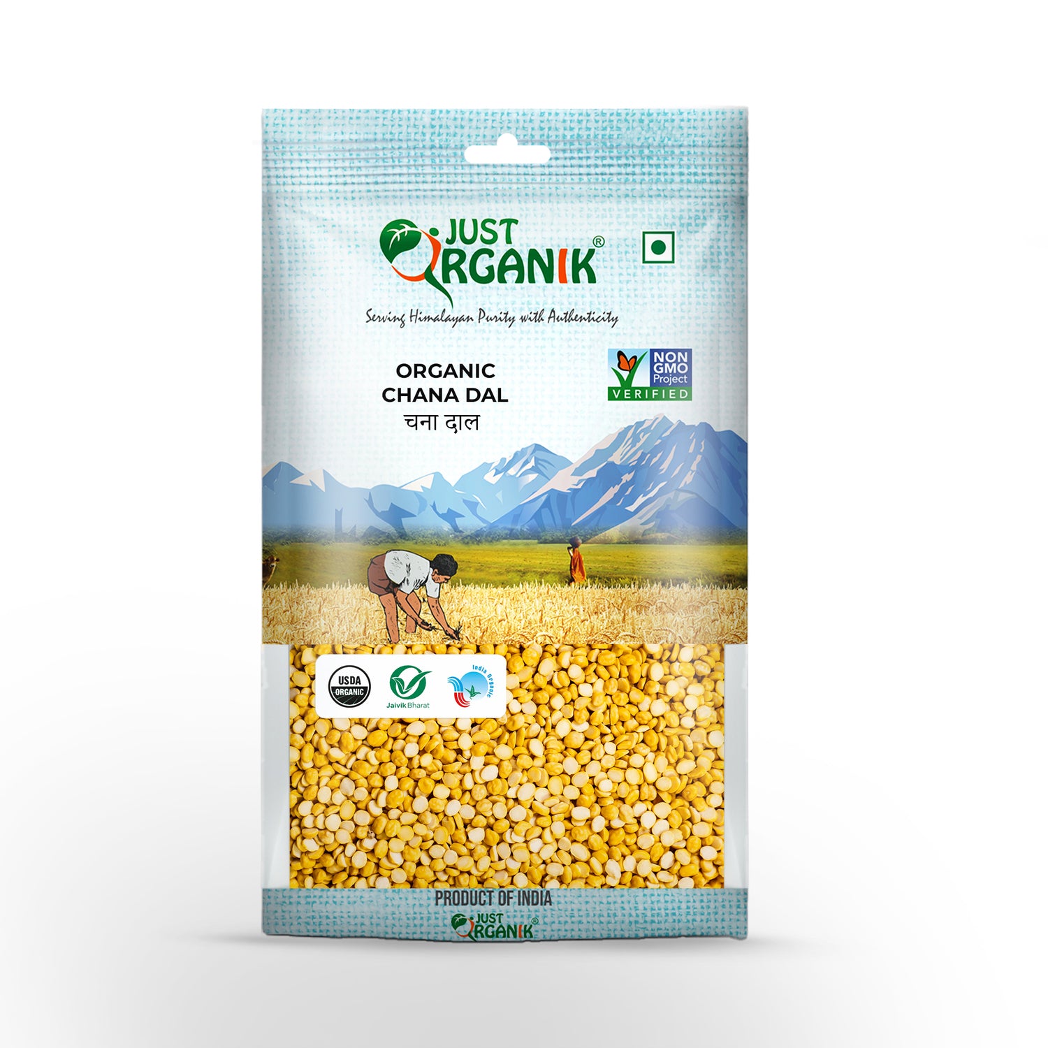 Chana Dal | USDA Organic - Just Organik - 500gm
