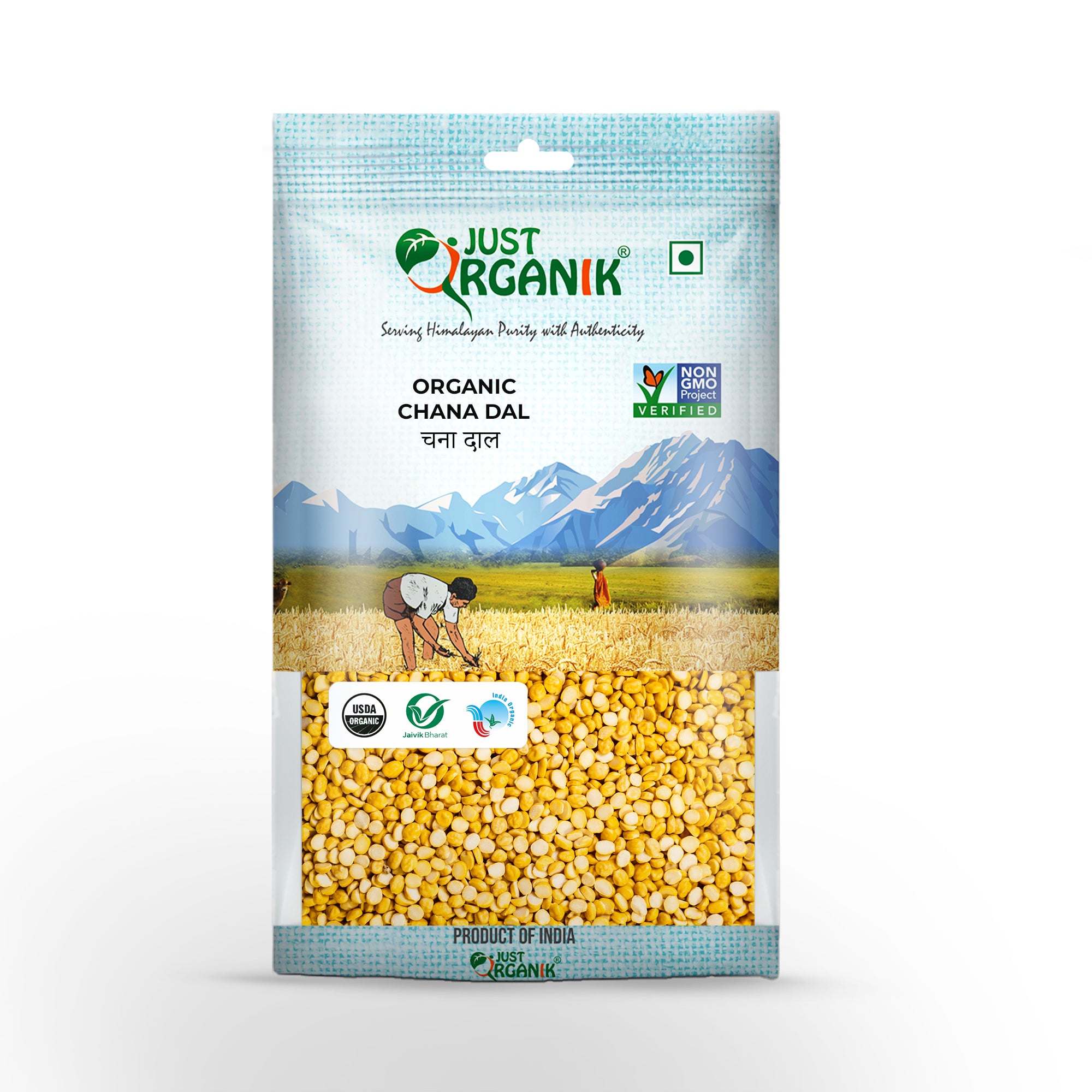Chana Dal | USDA Organic - Just Organik - 500gm