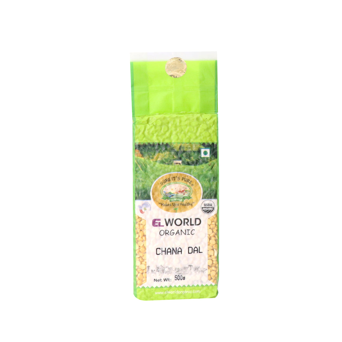 Chana Dal | Organic - Elworld Organic – 500gm