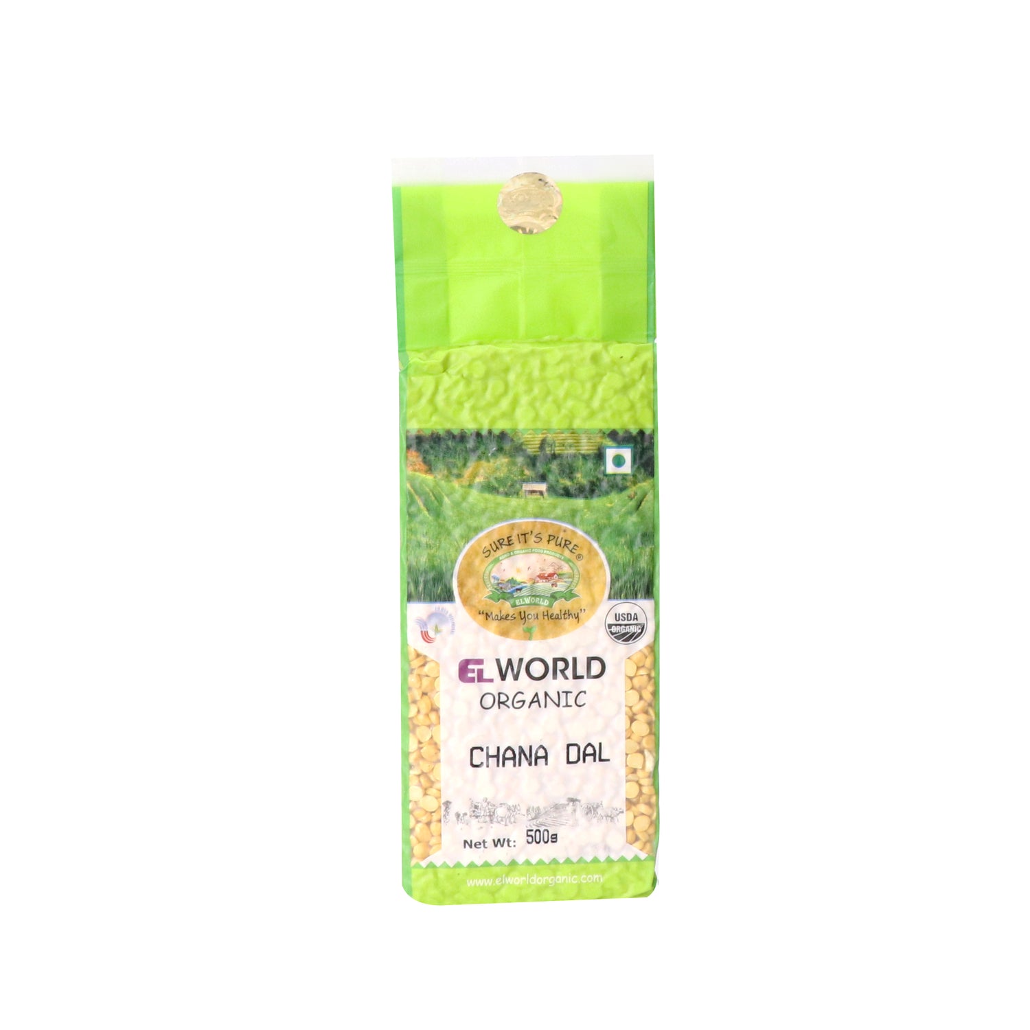 Chana Dal | Organic - Elworld Organic – 500gm