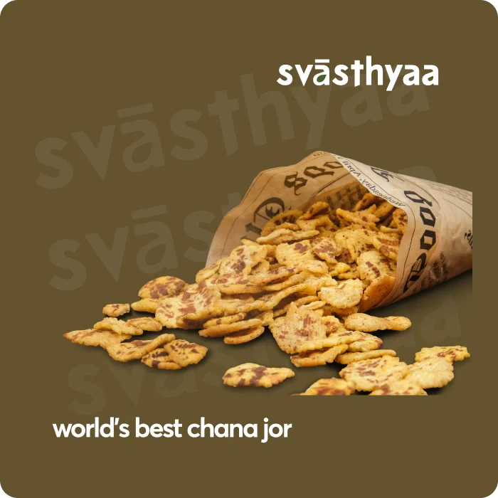Chana Jor | 74g Protein – Roasted – Handmade – Vegan, Gluten Free, Jain Friendly, No Maida, No Palm Oil, High In Fibre And Protein – Svasthyaa – 500gm