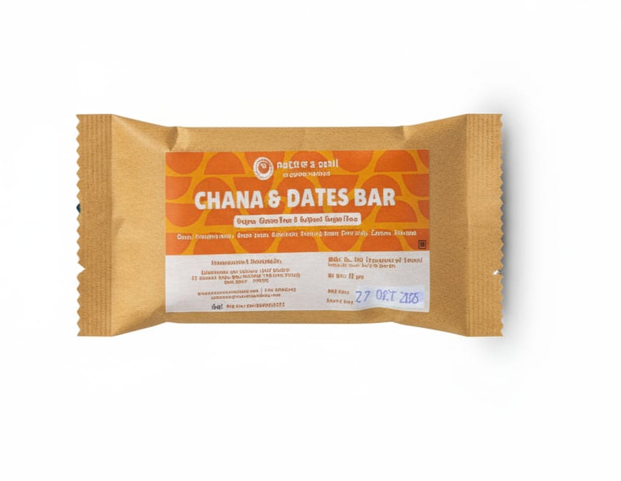 Bar | Chana &amp; Dates Bar - Vegan, Gluten Free &amp; Refined Sugar Free - Nature&