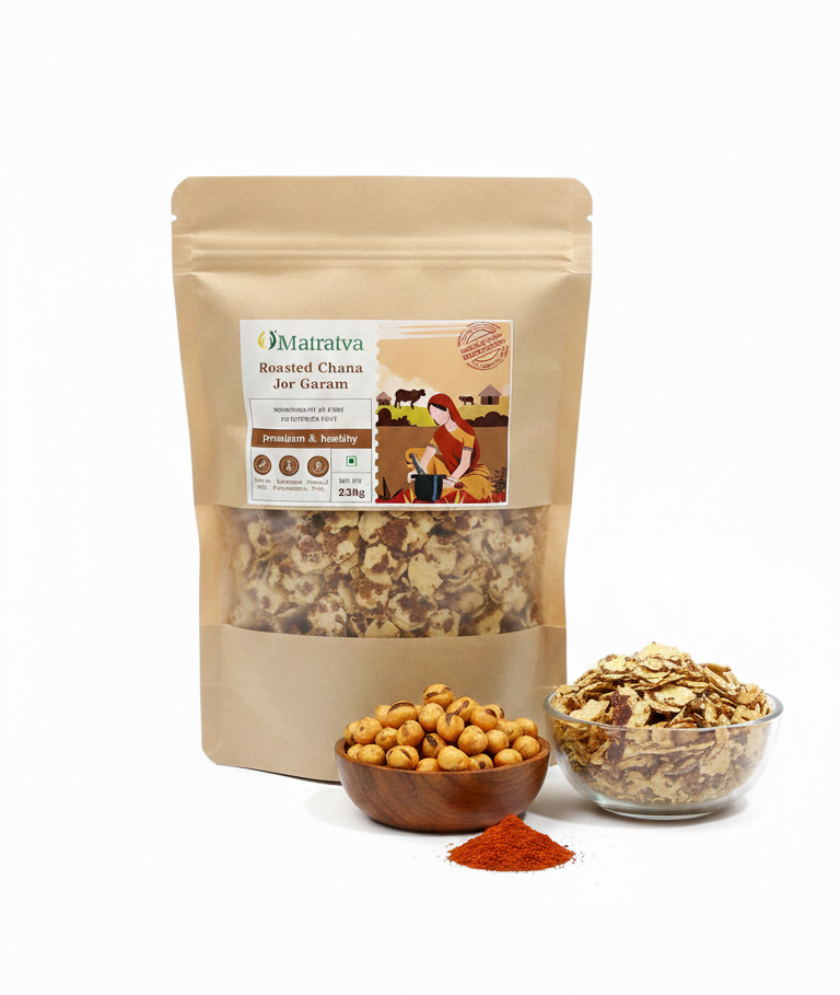 Chana Jor | Roasted Chana Jor Garam - Organic Certified, Protein Rich - No Added Preservatives &amp; Cruelty Free – Matratva – 250gm