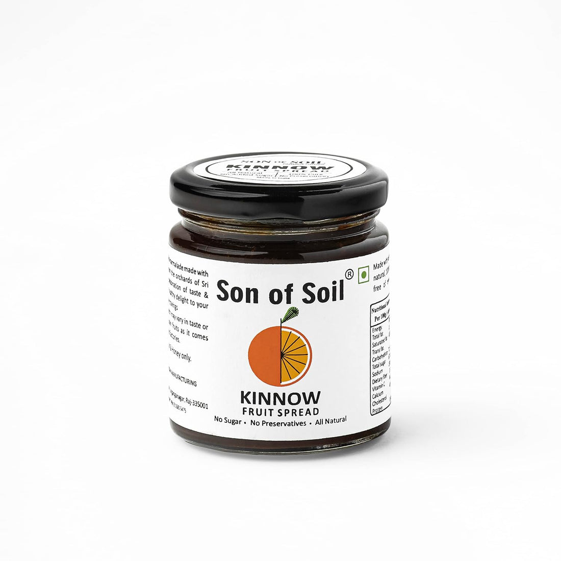 Fruit Spread | Kinnow - All Natural - No Flavor, No Sugar & No Preservatives - Son Of Soil - 240gm