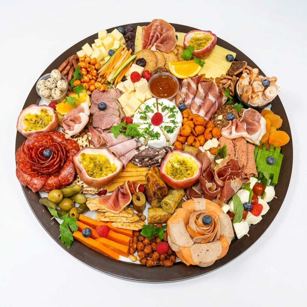 Charcuterie Grazing Board-Cheese Platter- Non Veg - Fresh - Made with Organic Ingredients