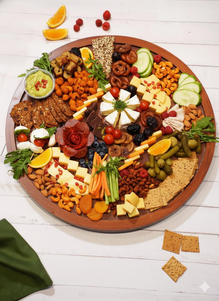 Charcuterie Grazing Board - Veg - Fresh - Made with Organic Ingredients