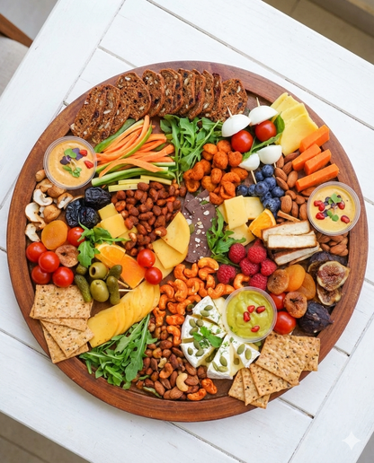 Charcuterie Grazing Board -Cheese Platter - Veg - Fresh - Made with Organic Ingredients
