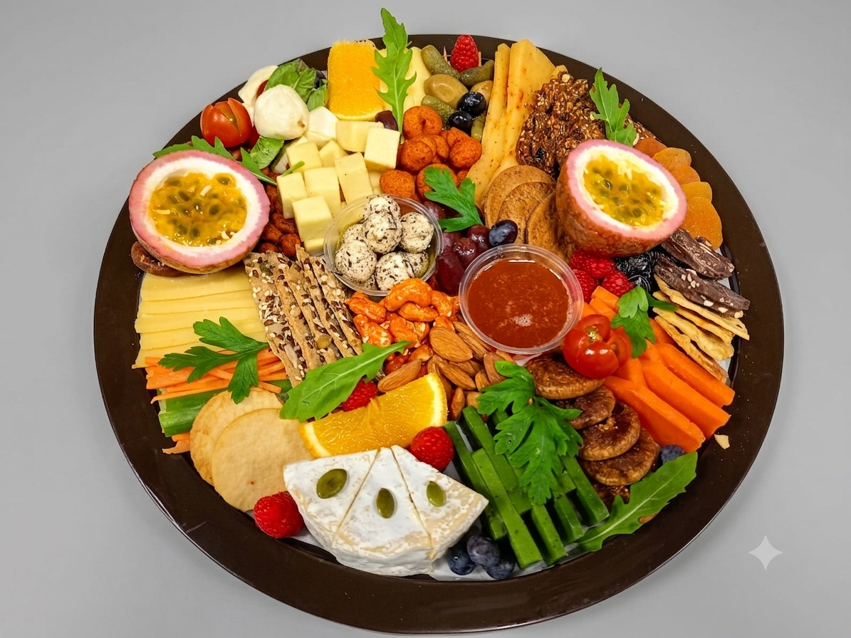 Charcuterie Grazing Board -Cheese Platter - Veg - Fresh - Made with Organic Ingredients