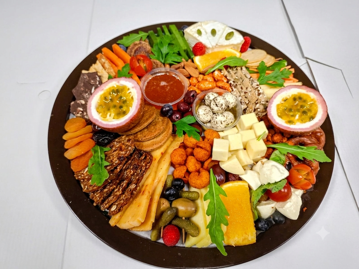 Charcuterie Grazing Board -Cheese Platter - Veg - Fresh - Made with Organic Ingredients