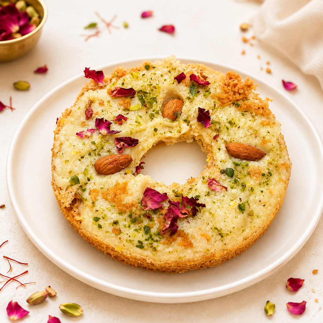 Ghewar | Made Using Whole Wheat Flour In A2 Ghee &amp; Khoya Using Only Desi Khand - Nature&