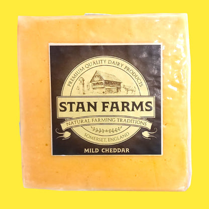 Cheddar Cheese | Coloured Cheddar Cheese (Mild) – No Added Preservatives &amp; No Added Artificial Flavours And Colours – Stan Farms – 200gm