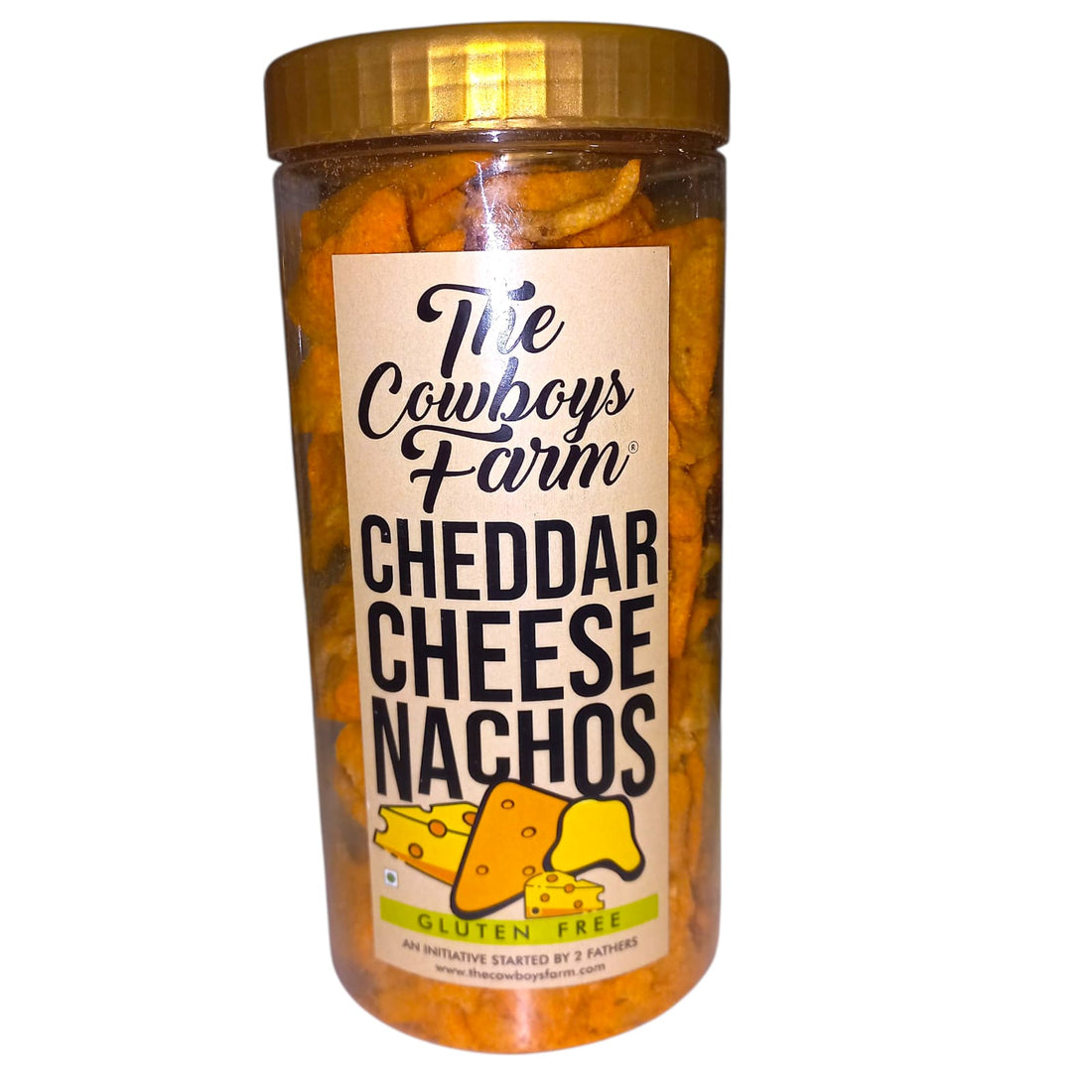 Toasties | Cheddar Cheese Nachos - Gluten Free, No Flavor Enhancer, No Artificial Colors &amp; No Added Preservatives - The Cowboys Farm – 80gm