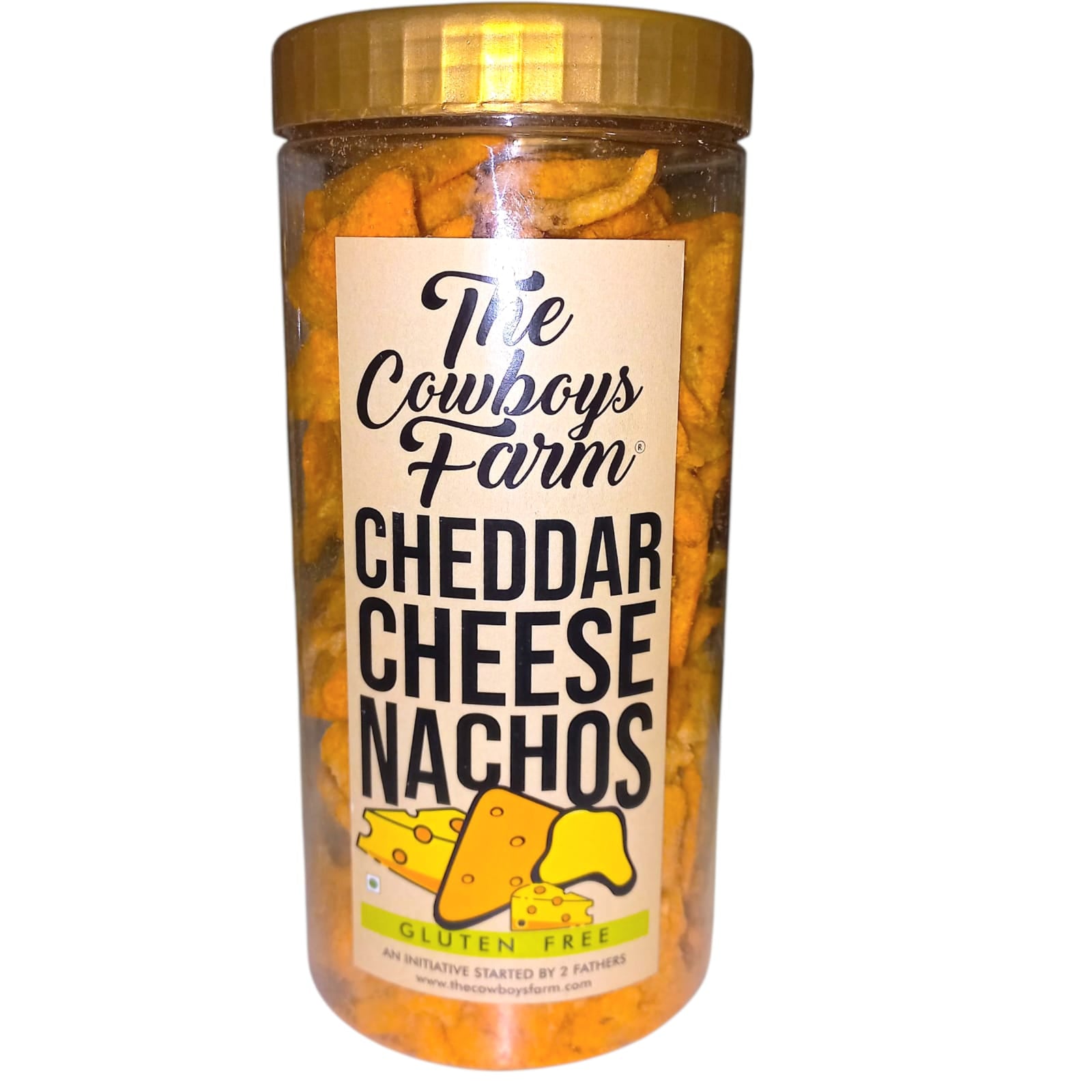 Toasties | Cheddar Cheese Nachos - Gluten Free, No Flavor Enhancer, No Artificial Colors &amp; No Added Preservatives - The Cowboys Farm – 170gm