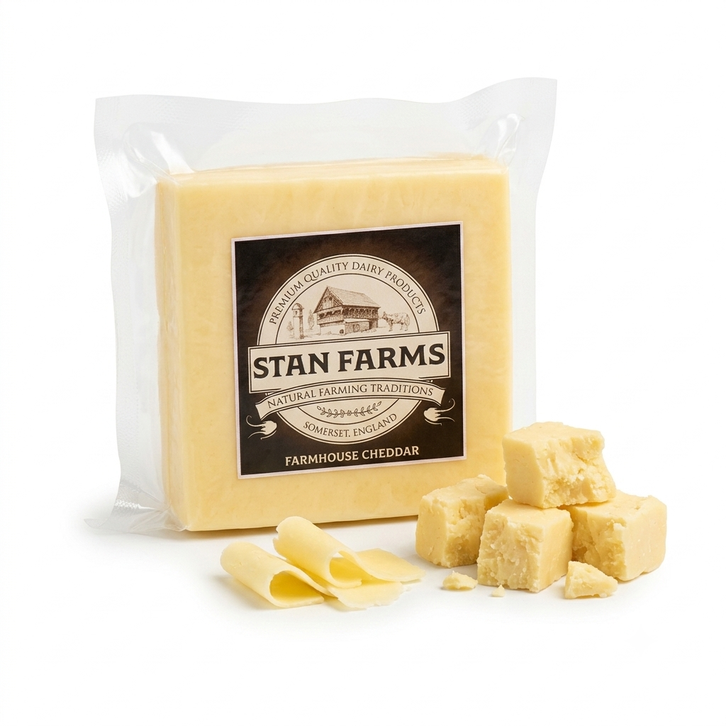 Cheddar Cheese  -Pasteurized - Natural Farming Traditions - Stan Farms - 200gm