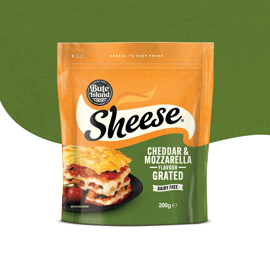 Cheese | Cheddar & Mozzarella Flavour - Vegan, Gluten Free & GMO Free - Bute Island - 200gm