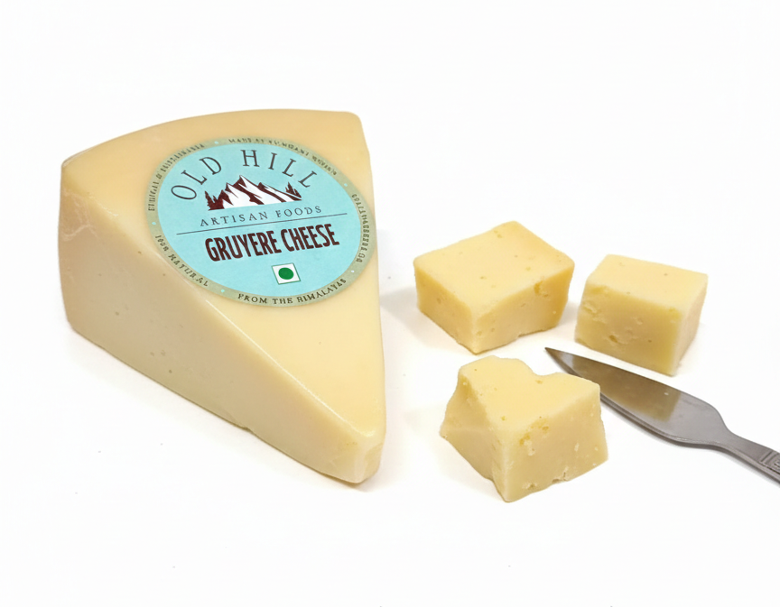 Cheese | Gruyere Cheese- 100% Natural - Pasteurized – No Added Preservatives - Old Hill – 200gm