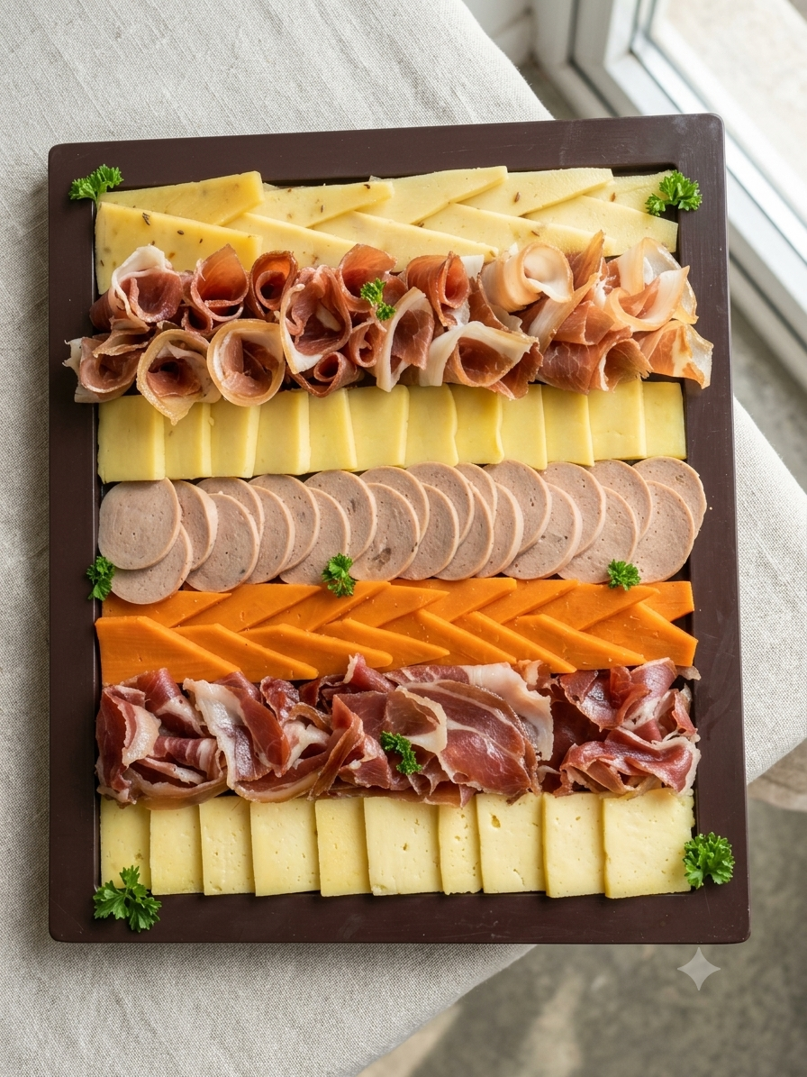 Cheese &amp; Meat Board - Ready To Eat -Gourmet Charcuterie Platter - Made with Organic Ingredients- 6 - 10 Persons