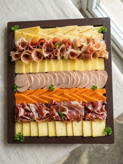 Cheese &amp; Meat Board - Ready To Eat -Gourmet Charcuterie Platter - Made with Organic Ingredients- 6 - 10 Persons