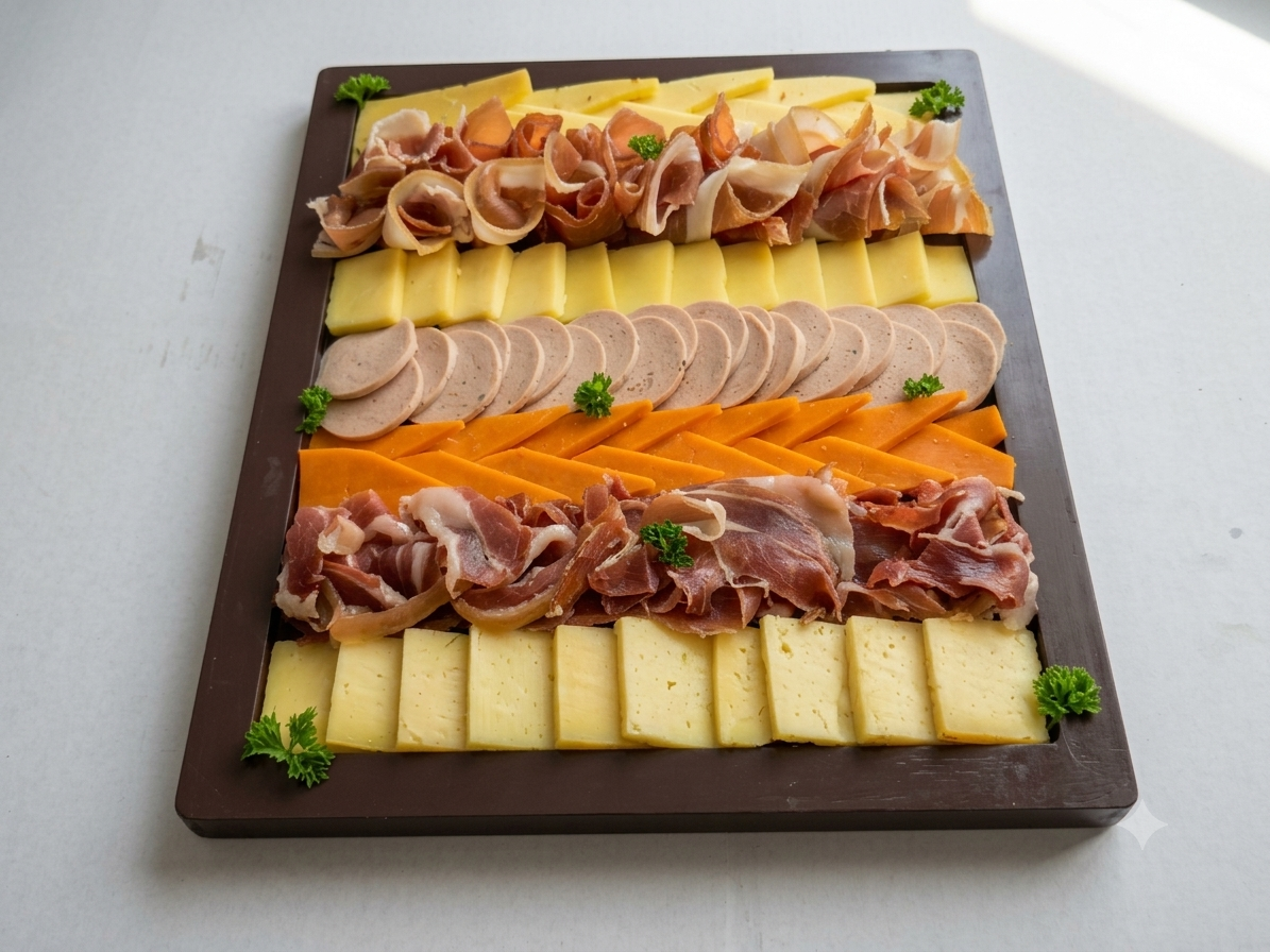 Cheese &amp; Meat Board - Ready To Eat -Gourmet Charcuterie Platter - Made with Organic Ingredients- 6 - 10 Persons