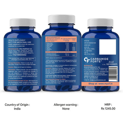 Chelated Magnesium Glycinate | Maginova - Supports Muscles Recovery And Sleep - 100% Vegetarian - Gluten Free, Non GMO, Dairy Free, Soy Free &amp;amp; Paraben Free - Carbamide Forte - (2000mg) - 120 Tablets