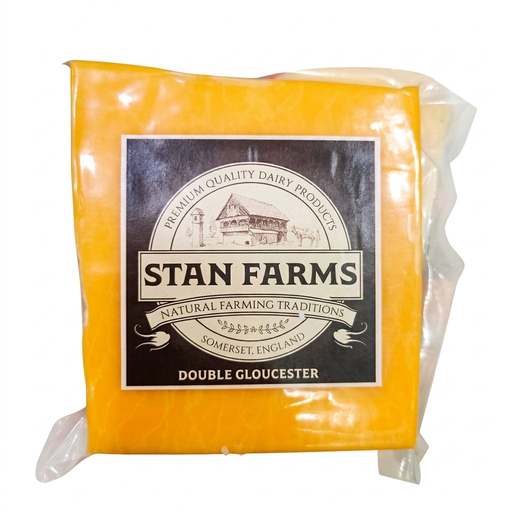 Double Gloucester -Pasteurized - Natural Farming Traditions - Stan Farms - 200gm