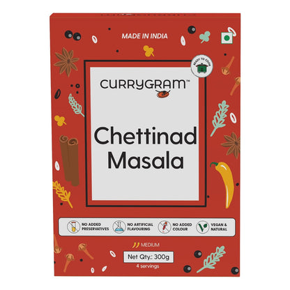 Chettinad Masala | Read To Cook Gravy – Natural - Vegan, No Added Preservatives, No Artificial Flavouring &amp; No Added colour - Currygram – 300gm