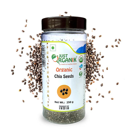 Chia Seeds | USDA Organic - Just Organik - 250gm