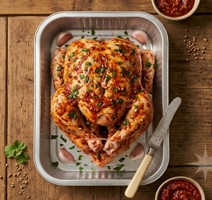 Moroccan Harissa Whole Chicken (With Skin)- Spiced Clean-Label Roast - Ready to Cook &amp;  Ready To Eat – Halal Certified – Organically Raised – Non GMO, Antibiotics &amp; Hormone Free-Nature&