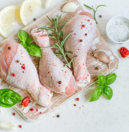 Chicken Drumstick | Grassfed Chicken Drumstick - Without Skin - Frozen - Halal Certified - Organically Raised - No Antibiotics &amp; Hormone Free - Gayatri Organic Farms - 450gm
