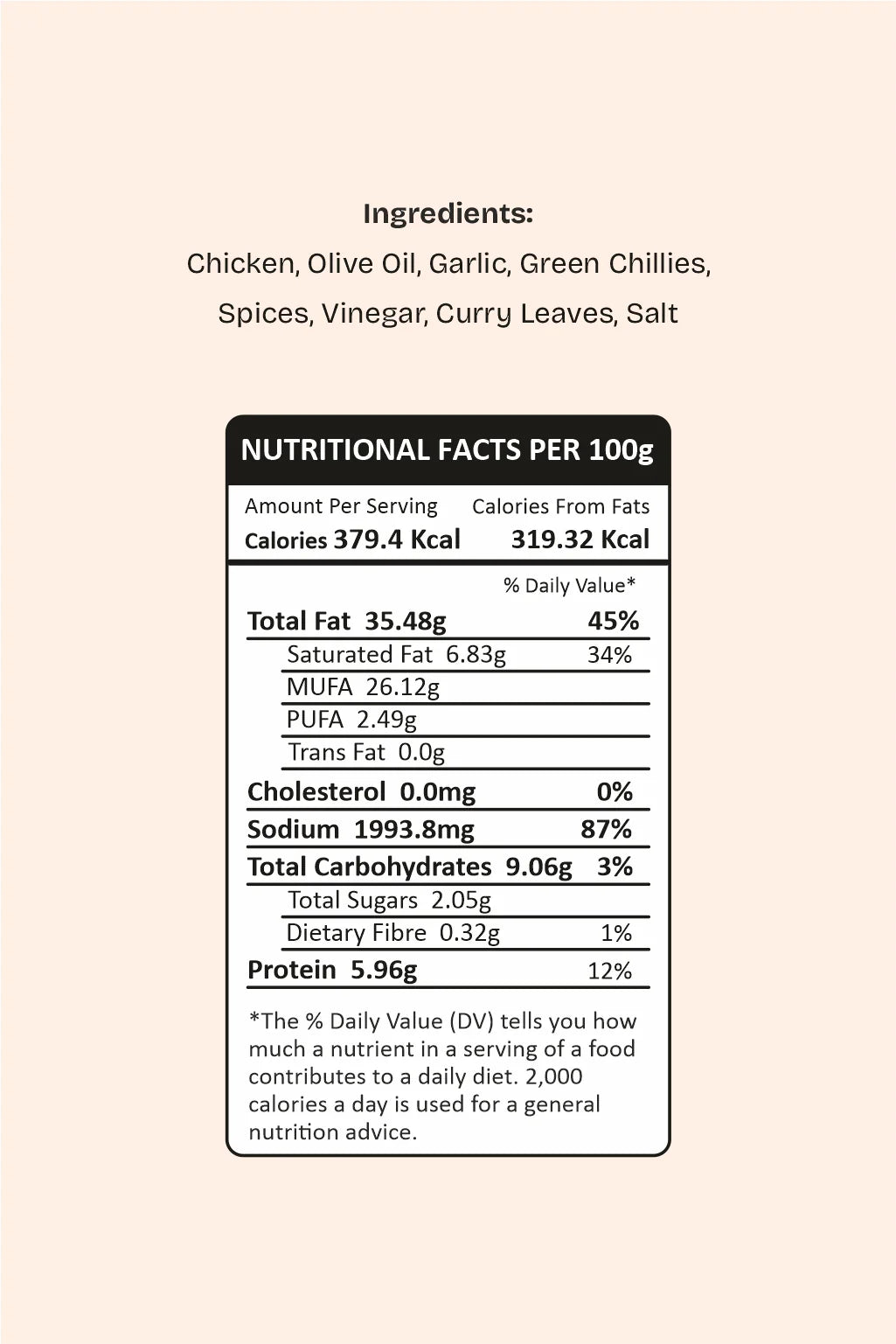 Pickle | Chicken Pickle -Made in 100% Olive Oil-Farm Fresh Chicken - Non Refined Oil &amp;amp; No Artificial Preservatives –Bawa Gone Goan- 180gm