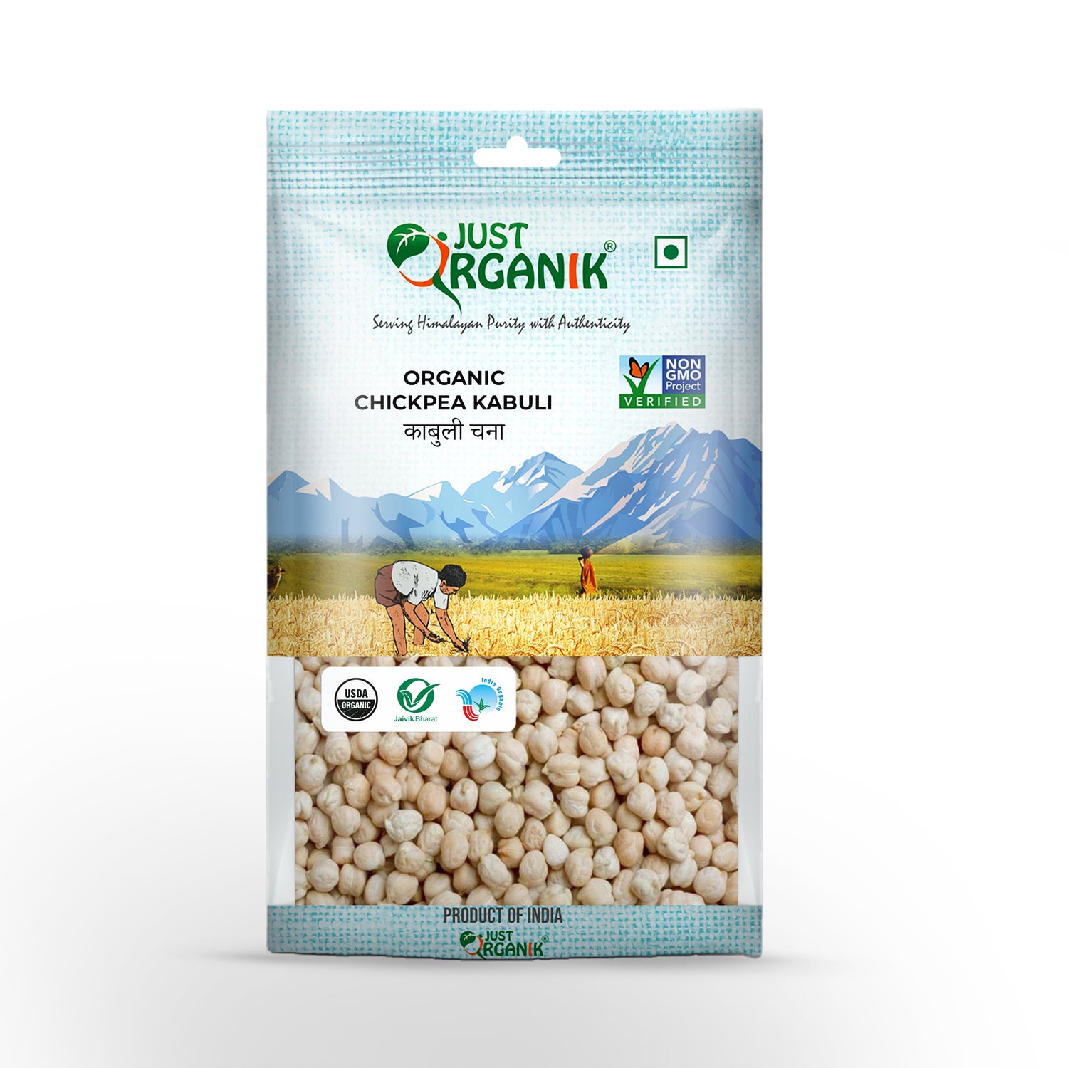 Chickpea Kabuli | USDA Organic - Just Organik – 500gm