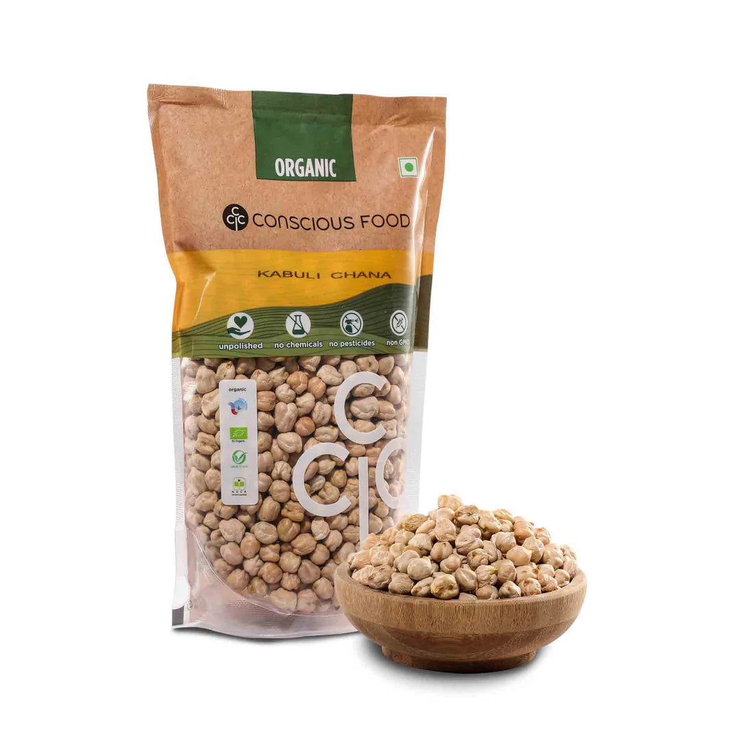 Chickpeas (Kabuli Chana) - Conscious Food - 500gm