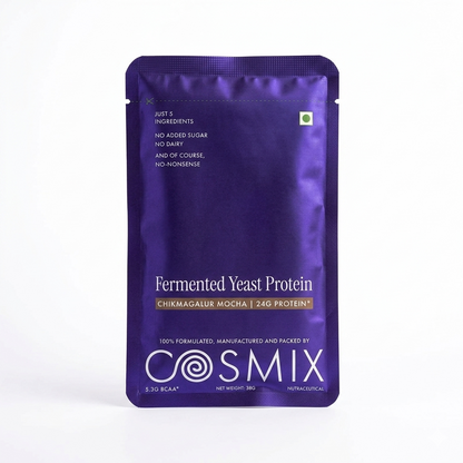 Protein Powder | Chikmagalur Mocha (24g Protein Per Serving) - Fermented Yeast Protein – No Nonsense – No Added Sugar, No Added Sugar &amp; No Added Artificial Flavours – Cosmix – 38gm
