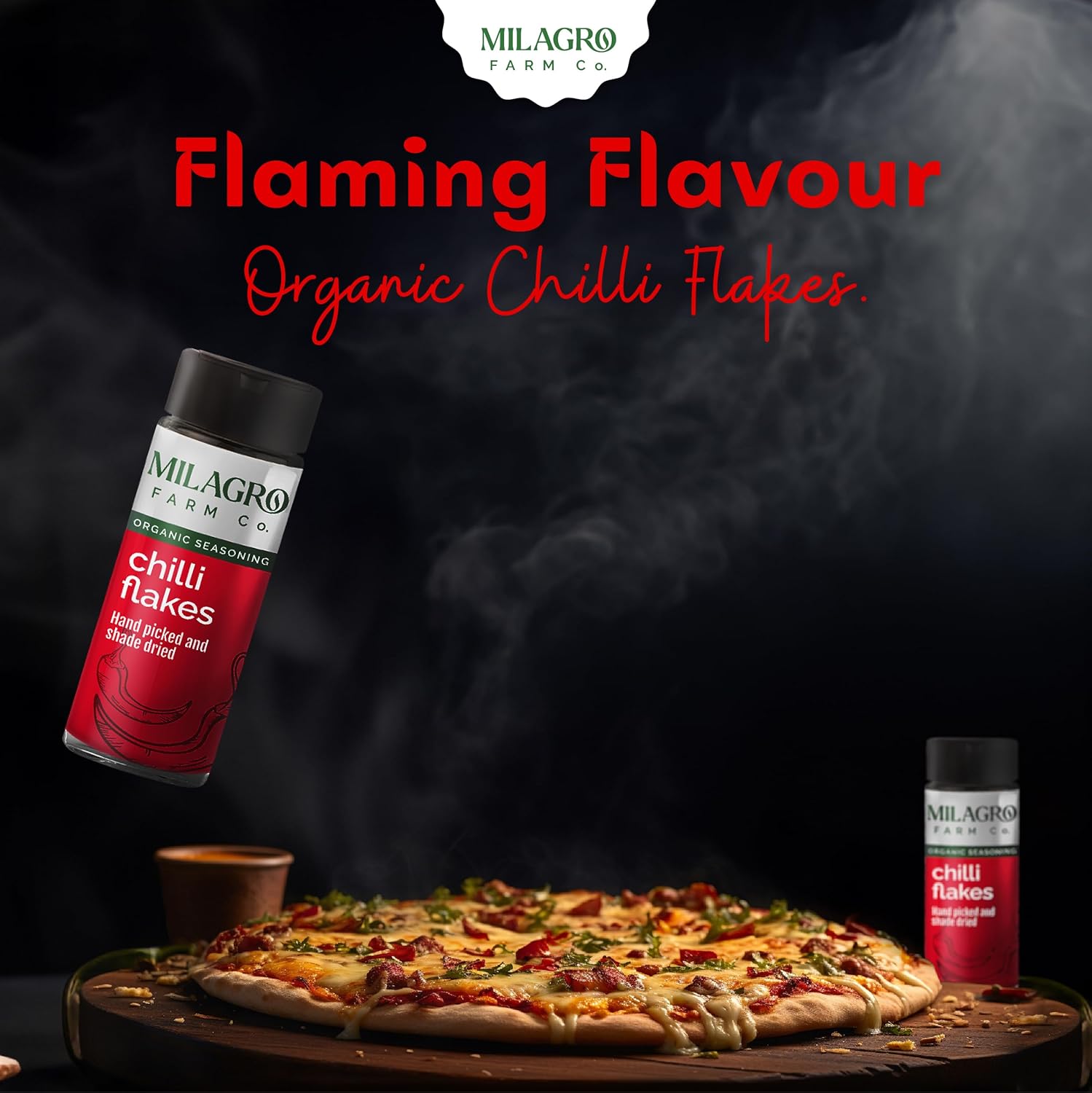 Seasoning | Chilli Flakes Seasoning - Hand Picked And Shade Dried - Organic – Milagro Farm Co. – 45gm