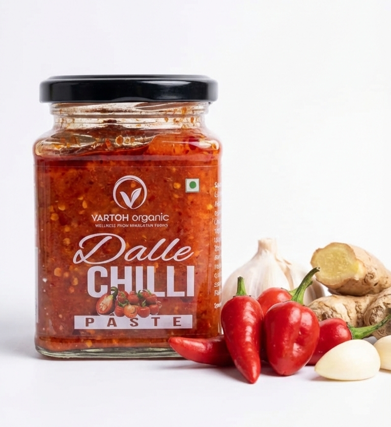 Chilli | Sikkim Dalle Chilli (Paste)  – Organic-No Preservatives &amp; Artificial Colours – Vartoh Organic – 275gm