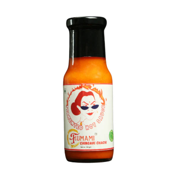 Sauce | Chingari Chachi (Red Chili and Garlic) - Fermented Hot Sauce - No Added Preservatives, No MSG, Sugar Free &amp; No Artificial Colours - Fumami - 190gm