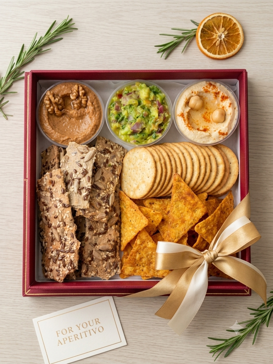 Chip and Dip Box- Premium Snacking &amp; Festive Gift Hamper- Made with Organic Ingredients - Ultimate Snack Platter