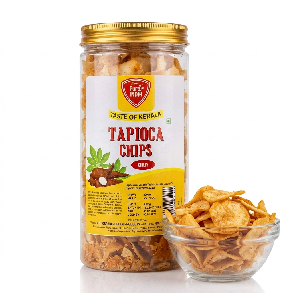 Chips | Tapioca Chips (Chilly) – MRT Organics – 200gm