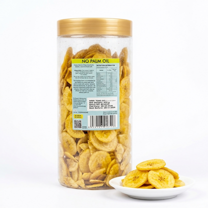 Banana Chips | (Classic)-Made In Coconut Oil - Gluten Free, No Onion, No Garlic, No Palm Oil &amp; No Added Preservatives - The Cow Boys Farm – 400gm
