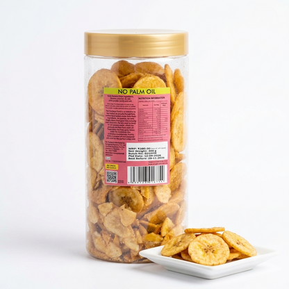 Banana Chips | (Spicy) - Gluten Free, No Onion, No Garlic &amp; No Added Preservatives - The Cowboys Farm – 400gm