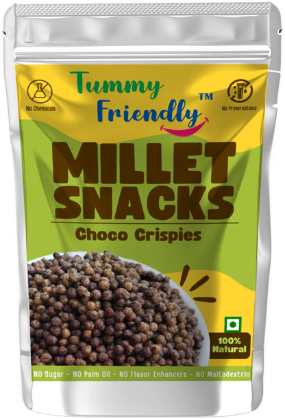 Millet Snacks | Choco Crispies – No Preservatives, No Chemicals, No Added Sugar, No Palm Oil – Tummy Friendly – 70gm