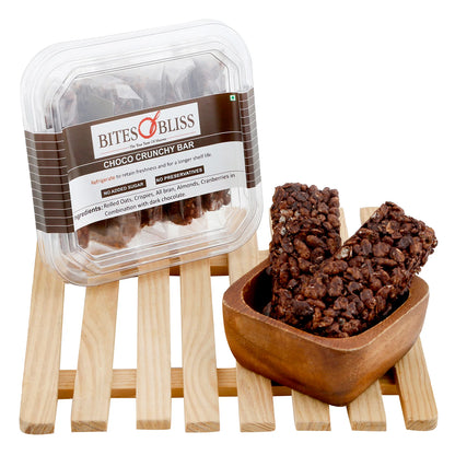 Choco Crunchy Bar | Natural - No Added Preservatives &amp; No Added Sugar – Bites Of Bliss – 90gm