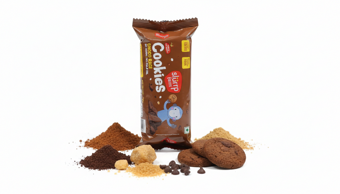 Cookies | Choco Ragi Cookies-No Maida &amp; No Palm Oil - Slurrp Farm - 78gm