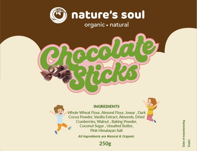 Chocolate Sticks for Kids – Nature’s Soul – 250gm