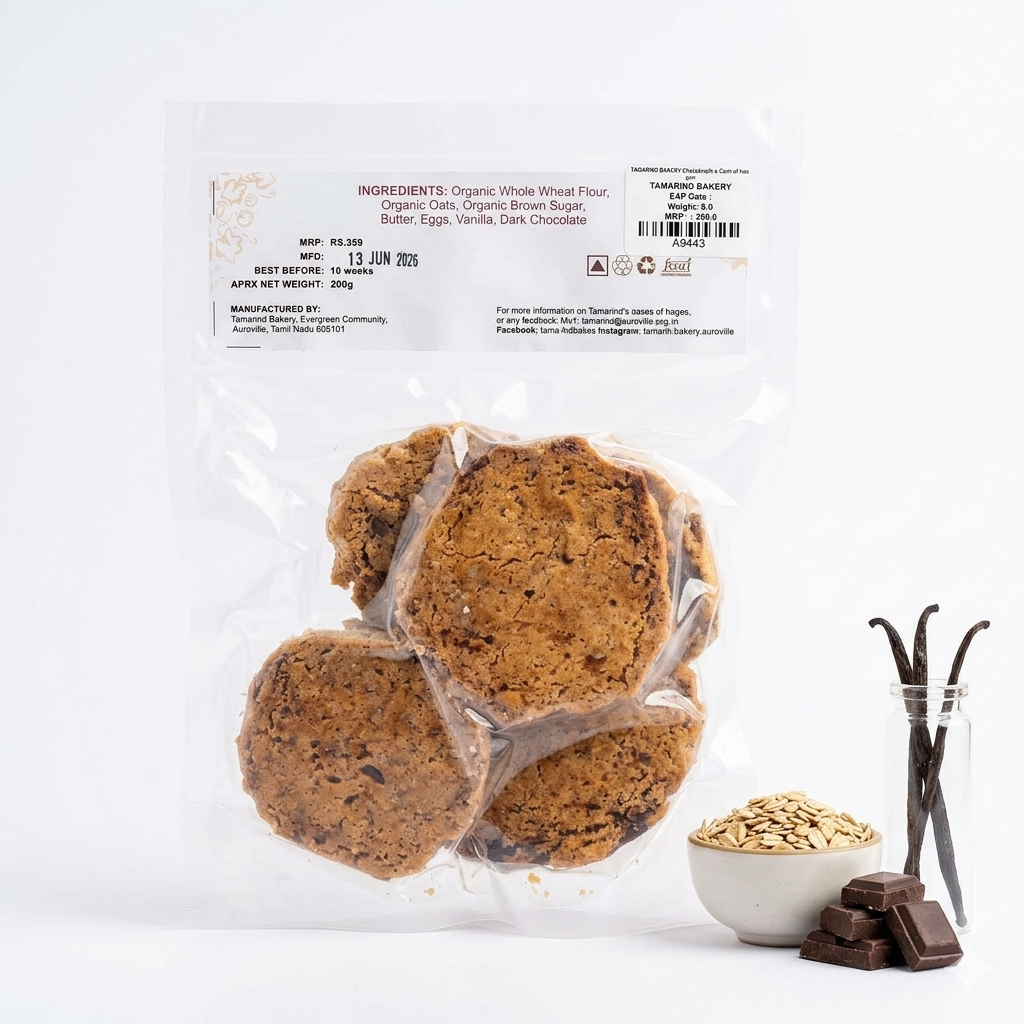 Cookies | Chocolate Chips Cookies - Baked in Wood Fired Ovens- Tamarind Bakery – 200gm
