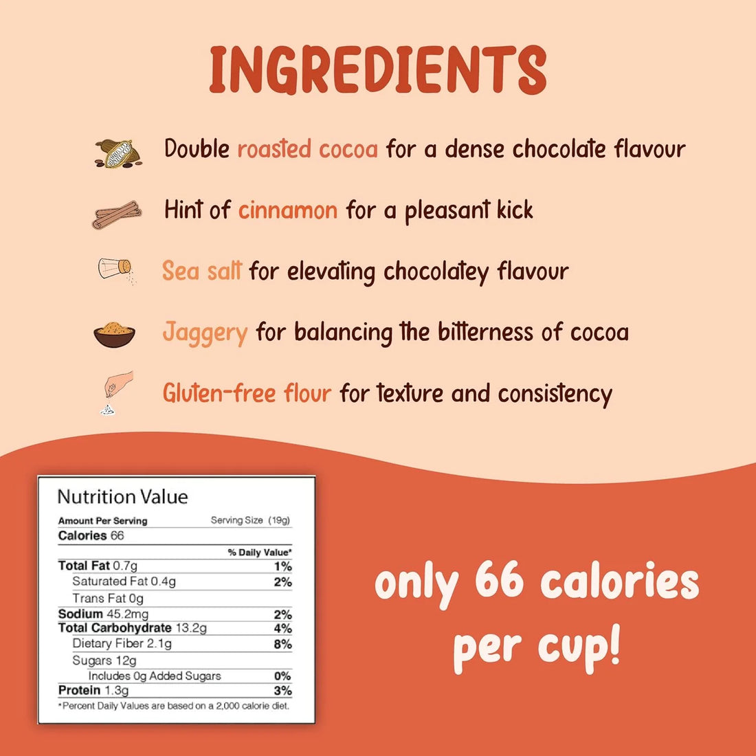 Chocolate Mix | Jaggery (Hot) - Dark - Vegan &amp;amp; Chemical Free - Tiggle – Make 1 Cup - 20gm